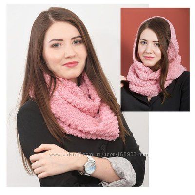 Нежно-розовый шарф-снуд Mary Kay