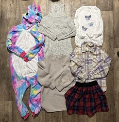 1 лотом 17 теплых вещей девочке 9-10 лет