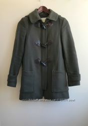 Коричневое пальто с капюшоном massimo dutti оригинал