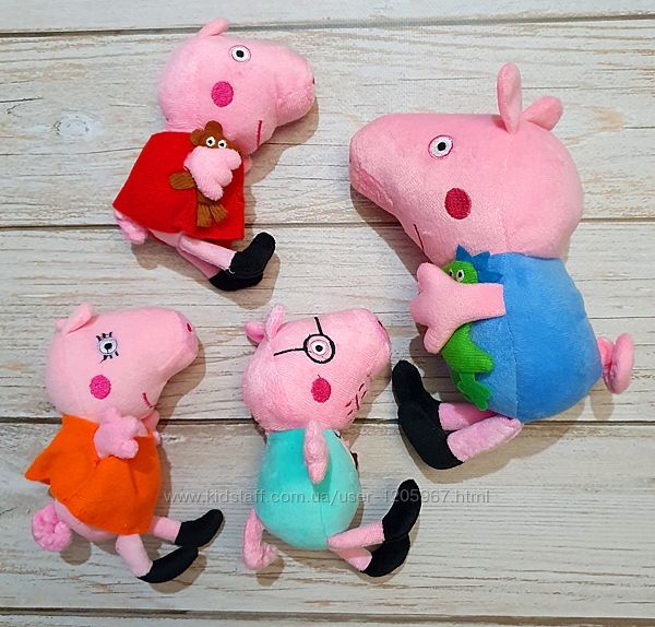 Свинка Пеппа и семья Peppa Pig Плюшевая