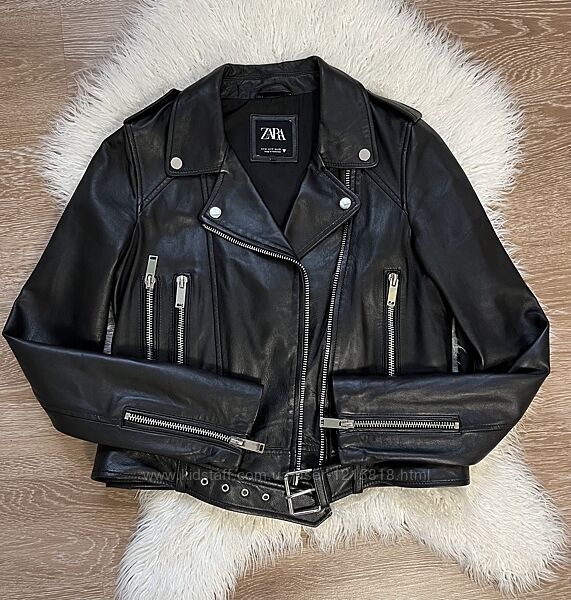 Косуха zara куртка натуральная мягкая кожа