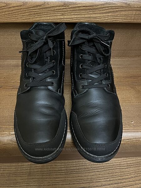 Мужские теплые ботинки натуральная кожа зима 