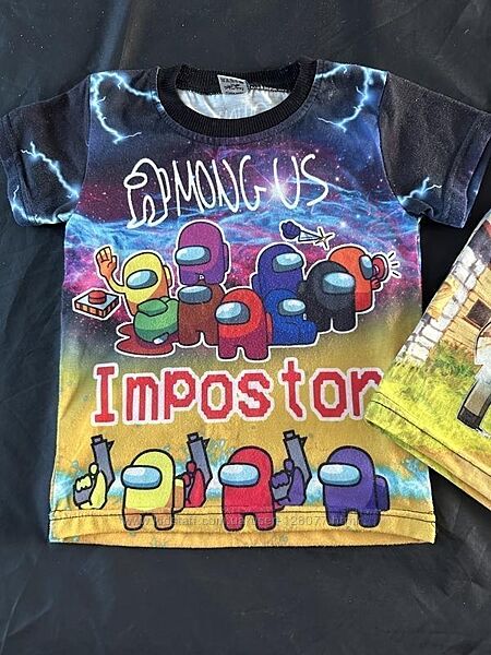 Футболка among us на хлопчика 4-5 рокiв