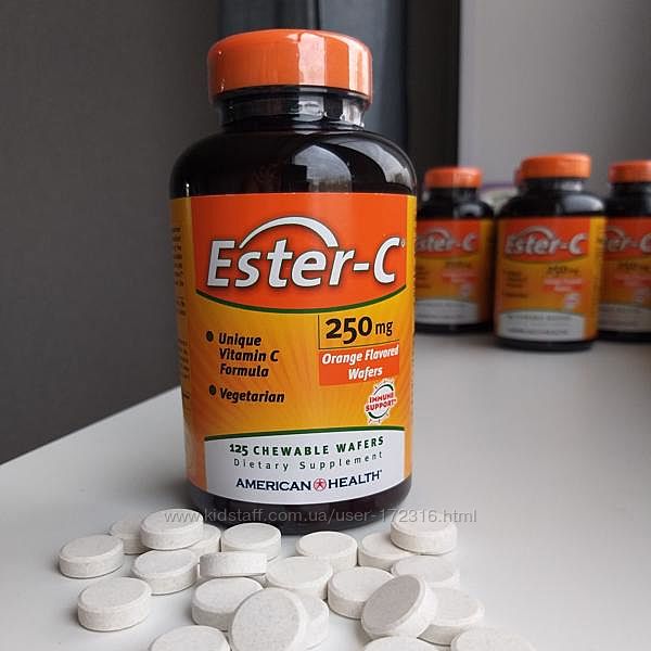 American Health, Ester-C с апельсиновым вкусом, 250 мг, отлично для детей