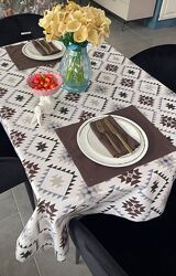 Хлопковая скатерть с водоотталкивающей ткани 110/160 см