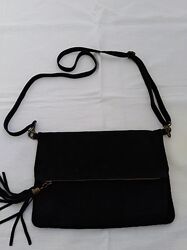 Замшевая сумка Genuine leather made in Italy.