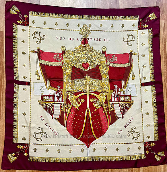 Шелковый винтажный платок Hermes.