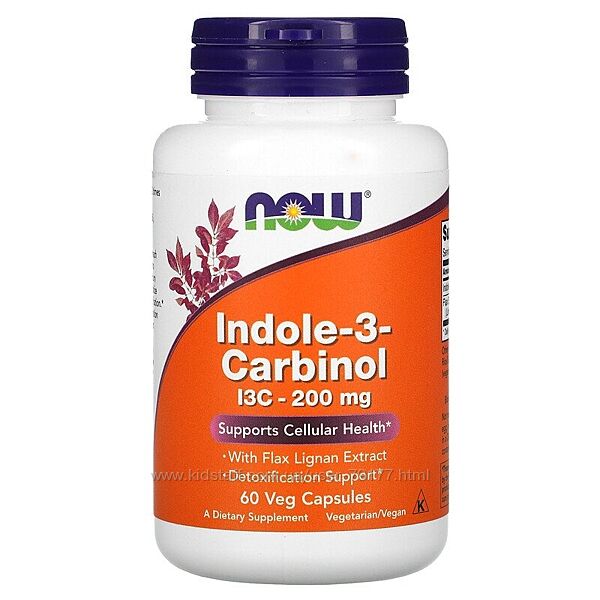Індол-3-карбінол, 200 мг, 60 капсул Now Foods