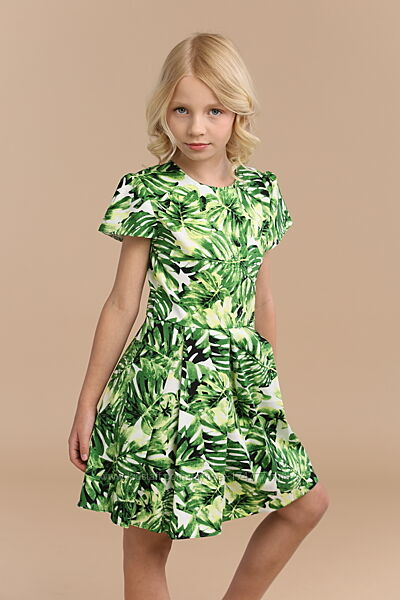 Дитяча літня сукня з тропічним принтом. Розмір 128,140,152