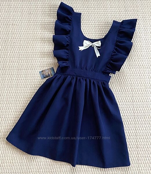 Дитячий сарафан шкільний синій для дівчинки. Розмір 140,146.