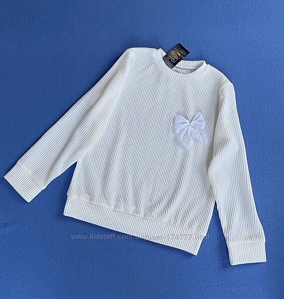 Кофта дитяча біла молочна для дівчинки 7-11 років. Розмір 128,134