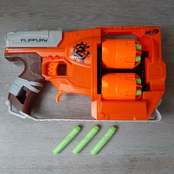 Бластер Нерф Зомбі Страйк Nerf Zombie Strike FlipFury Blaster Hasbro A9603