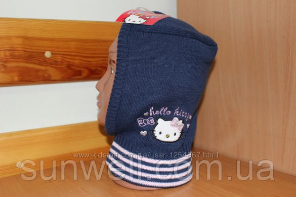 Детская шапка-шлем для девочек Hello kitty