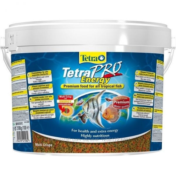 Корм для аквариумных рыбок Tetra Pro Energy 10литров