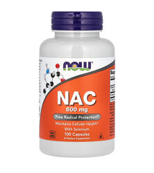 NOW Foods, NAC із селеном, 100 капсул 