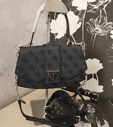 Кроссбоди Guess didi коричневая  бежевая молочная