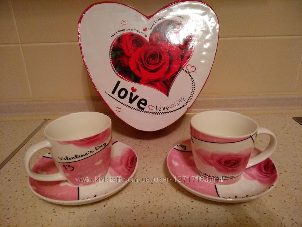 Подарочный чайный набор на 2 персоны, сервиз love