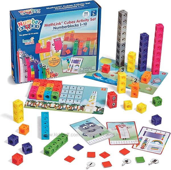 набор Учимся считать Learning Resources Numberblocks Mathlink Cubes 1-10