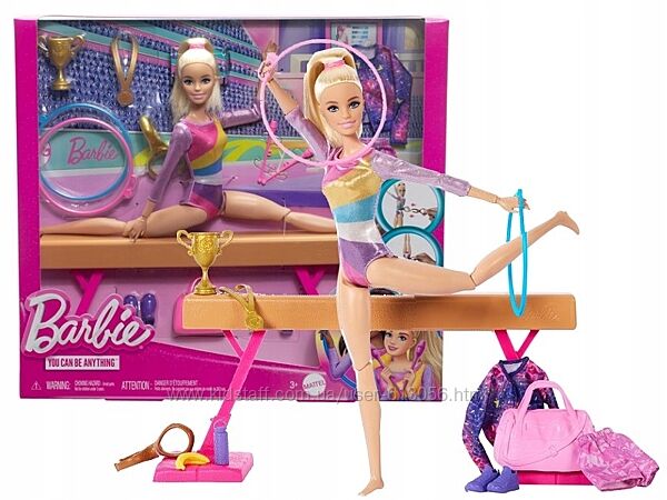 Ігровий набір лялька Барбі Тренування з гімнастики Barbie You can be HRG52