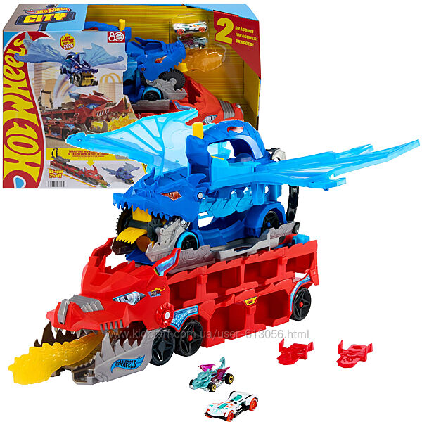 Хот Вілс Транспортер-трансформер Два дракони Hot Wheels JBM72