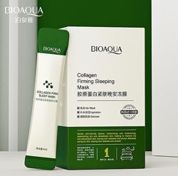 Набор ночных масок с коллагеном и центеллы bioaqua collagen 4мл/20шт