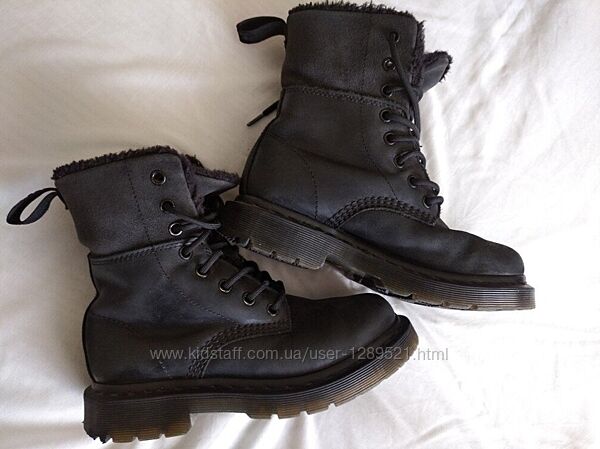 Зимові ботинки, нубук і замша, на вузьку ніжку, р.36, Dr. Martens