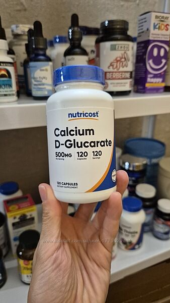 Nutricost, D-глюкарат кальция, 500 мг, 120 капсул