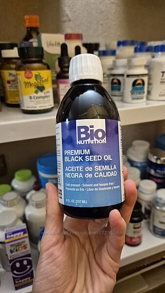 Bio Nutrition, олія чорного кмину преміальної якості, 5 г, 237 мл 