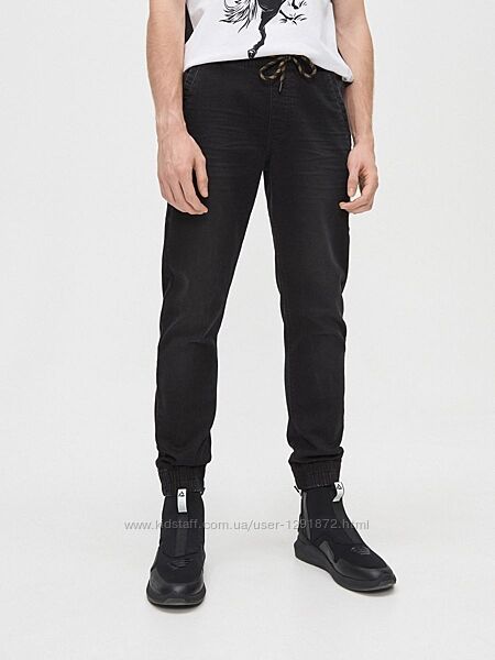 Джинси джоггерти підлітку утеплені-зима&92чорний колір