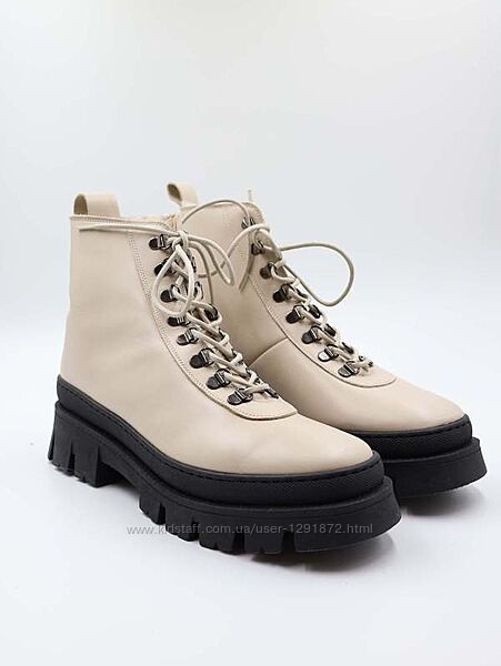 Шкіряні черевики на тракторній підошві від Michela Ruffino&92Італія