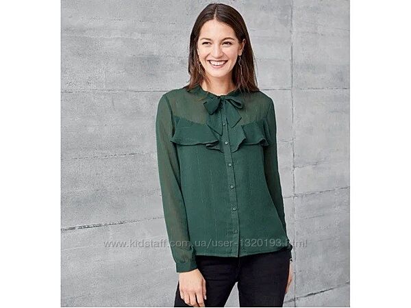 Блуза рубашка m 38 euro esmara германия зеленая