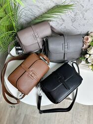 Жіноча стильна сумка клатч з екошкіри Код 7472