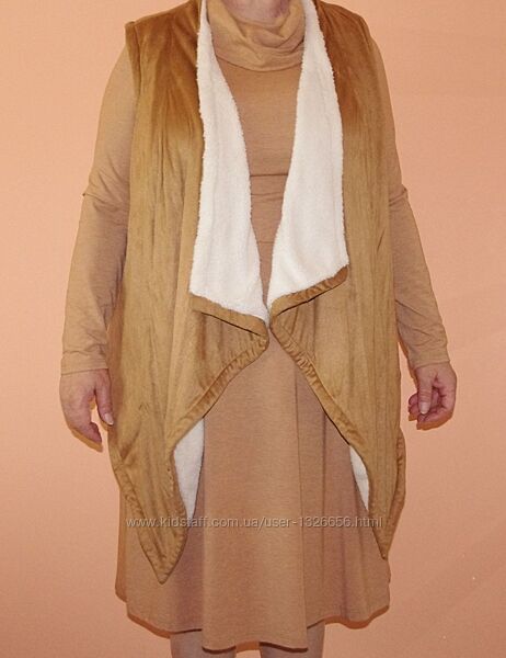 Жилет Sheego Германия новый меховой теплый 56 размер