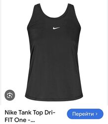 Нова. Спортивна майка топ NIKE TANK TOP DRI-FIT ONE - Slim Fit BLACK/WHITE О