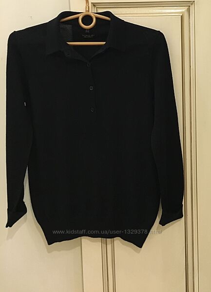 светр поло з меріно Massimo Dutti MERINO POLO COLLAR 3/4 SLEEVE  оригінал S