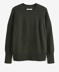 Новий. Светр з вовни прямого крою Next 100 Wool Thick Knit Sweater  Dark Ol
