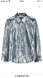 Нова. Брендова сорочка LUISA CERANO Bluse in Metallic-Optik Effect оригінал