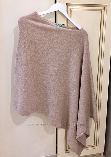 Новий. Кейп пончо з вовни United Colors of Benetton Wool  Cape Beige Natural
