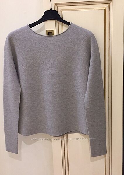 Укорочений светр  з вовни DRYKORN CROPPED JUMPER IN  WOOL Grey зі свіжих ко