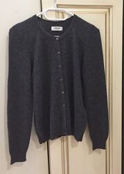 Новий. Сірий светр з кашеміру Zalando CASHMERE Crew Button Up Sweater Grey З