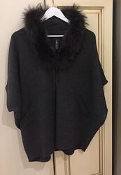  Новий. Брендовий преміум кардиган LEONARDO RACCON FUr PERSIAN BLACK SILK RI