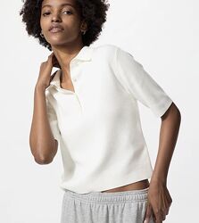 Нове. Трикотажне поло UNIQLO polo sweater off white  SIZE S /M Трикотаж щіл