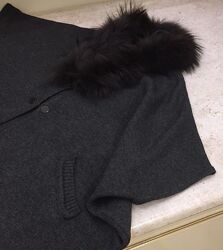  Новий. Брендовий преміум кардиган з хутром  RACCON FUR Cardigan Grey оригін