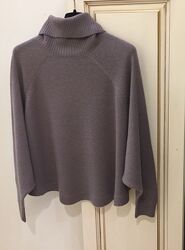 Брендовий преміум гольф з кашеміру BLOOM CASHMERE Relaxed Turtleneck Beige 