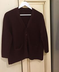 Новий. Кардиган з вовни COS 100 WOOL Burgundy Cardigan оригінал Зі свіжих к