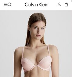 Новий. Бюст брендовий CALVIN KLEIN Plunge Push-Up Bra - Flirty Nude оригінал