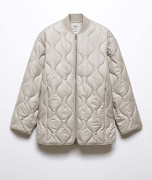 Нова. куртка бомбер стьобана MANGO water resistant quilted bomber jacket lig