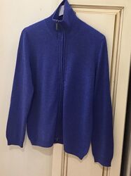 Гольф з кашеміру Your Sixth Sense C&A Premium CASHMERE zip sweater blue SI