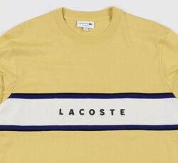 Нова. Брендова футболка LACOSTE Big Gummy Logo Pique Panel Yellow Unisex ори