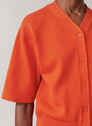Новий. Кардиган светр бренду COS Thick Knit Cotton Cardigan Bright Orange ор